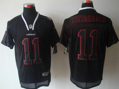 Nike Arizona Cardinals 11 Larry Fitzgerald Lights Out Black Elite Jersey