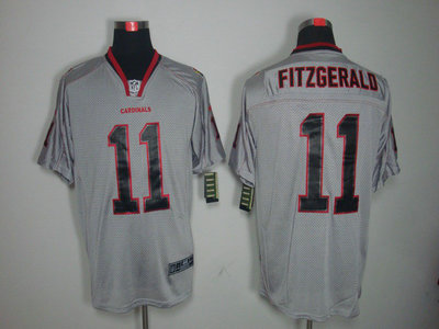 Nike Arizona Cardinals 11 Larry Fitzgerald Lights Out Black Name Grey Elite Jerseys