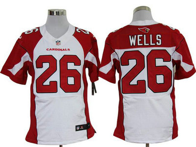 Nike Arizona Cardinals 26 Chris Wells White 2012 Nike NFL Elite Jersey 