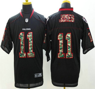 Nike Atlanta Falcons #11 Julio Jones Black With Camo Elite Jersey