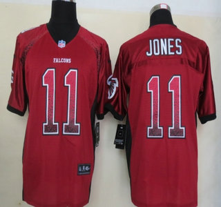 Nike Atlanta Falcons #11 Julio Jones Drift Fashion Red Elite Jersey