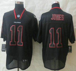 Nike Atlanta Falcons #11 Julio Jones Lights Out Black Elite Jerseys