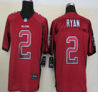 Nike Atlanta Falcons #2 Matt Ryan Drift Fashion Red Elite Jersey