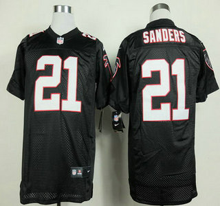 Nike Atlanta Falcons #21 Deion Sanders Black Elite Jersey