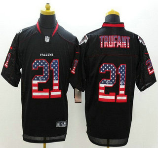 Nike Atlanta Falcons #21 Desmond Trufant 2014 USA Flag Fashion Black Elite Jersey