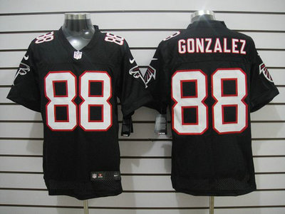 Nike Atlanta Falcons 88 Tony Gonzalez Black Elite Jerseys