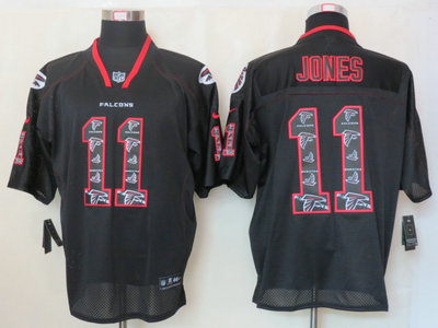 Nike Atlanta Falcons 11 Julio Jones Lights Out Black Elite Jerseys