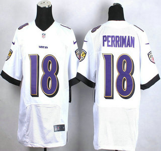 Nike Baltimore Ravens #18 Breshad Perriman White Elite Jersey