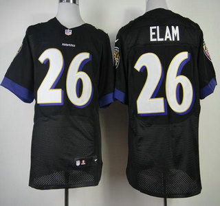 Nike Baltimore Ravens #26 Matt Elam Black 2013 New Style Elite Jersey