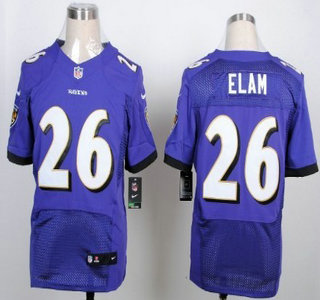 Nike Baltimore Ravens #26 Matt Elam Purple Elite Jersey