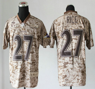 Nike Baltimore Ravens #27 Ray Rice US.Mccuu 2013 Camo Elite Jersey