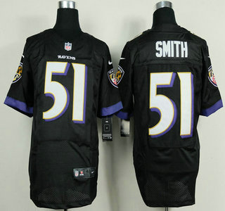 Nike Baltimore Ravens #51 Daryl Smith 2013 Black Elite Jersey