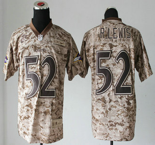 Nike Baltimore Ravens #52 Ray Lewis US.Mccuu 2013 Camo Elite Jersey