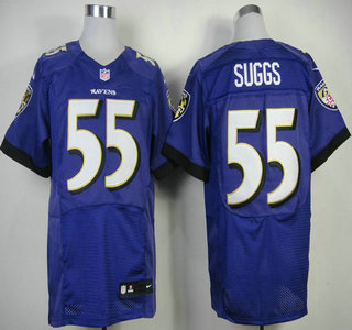 Nike Baltimore Ravens #55 Terrell Suggs 2013 Purple Elite Jersey