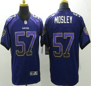 Nike Baltimore Ravens #57 C.J. Mosley Drift Fashion Purple Elite Jersey