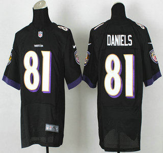 Nike Baltimore Ravens #81 Owen Daniels Elite Black Jersey