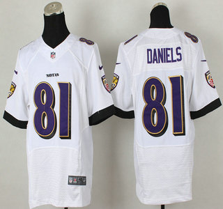 Nike Baltimore Ravens #81 Owen Daniels Elite White Jersey