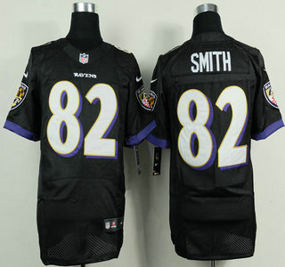 Nike Baltimore Ravens #82 Torrey Smith 2013 Black Elite Jersey