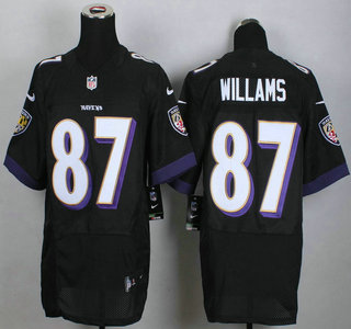 Nike Baltimore Ravens #87 Maxx Williams Black Elite Jersey