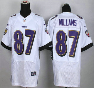 Nike Baltimore Ravens #87 Maxx Williams White Elite Jersey