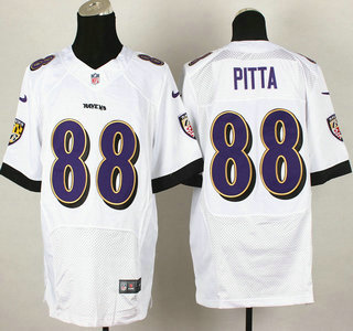 Nike Baltimore Ravens #88 Dennis Pitta White Elite Jersey