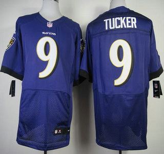 Nike Baltimore Ravens #9 Justin Tucker Purple 2013 New Style Elite Jersey