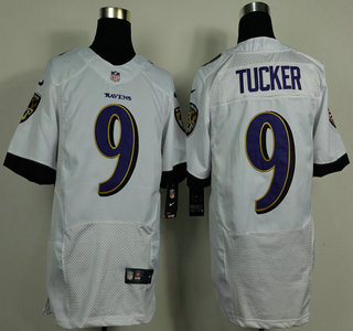 Nike Baltimore Ravens #9 Justin Tucker White 2013 New Style Elite Jersey