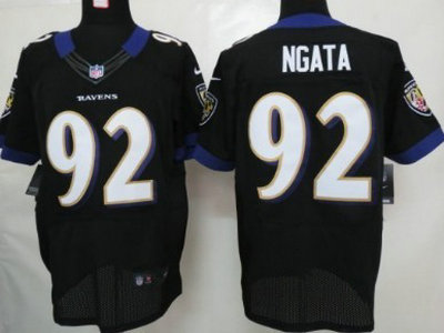 Nike Baltimore Ravens 92 Haloti Ngata Black 2012 Nike NFL Elite Jersey