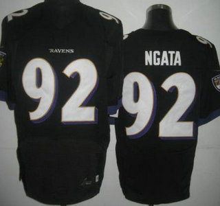 Nike Baltimore Ravens #92 Haloti Ngata Black Elite Jersey New Style