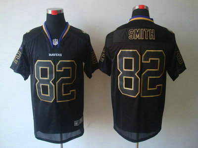 Nike Baltimore Ravens 82 Torrey Smith Lights Out Black Elite Jerseys