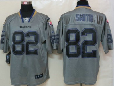Nike Baltimore Ravens 82 Torrey Smith Lights Out Gray Elite Jersey