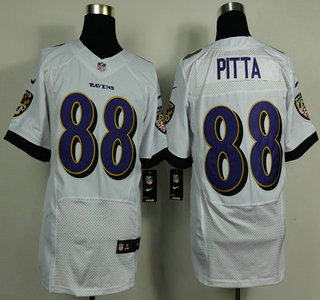 Nike Baltimore Ravens 88 Dennis Pitta 2013 White Elite Jersey