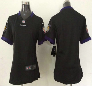 Nike Baltimore Ravens Blank Black Game Womens Jersey