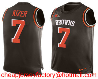 Nike Browns #7 DeShone Kizer Brown Team Color Men's Stitched NFL Limited Tank Top Jersey