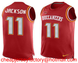 Nike Buccaneers #11 DeSean Jackson Red Team Color Men's Stitched NFL Limited Tank Top Jersey
