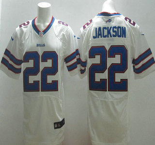 Men's Buffalo Bills #22 Fred Jackson White Road NFL Nike Elite Jersey