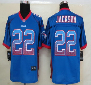 Nike Buffalo Bills #22 Fred Jackson Drift Fashion Blue Elite Jersey