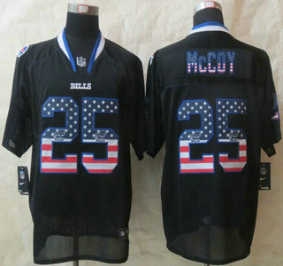 Nike Buffalo Bills #25 LeSean McCoy 2014 USA Flag Fashion Black Elite Jersey