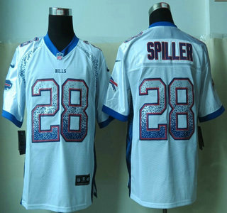 Nike Buffalo Bills #28 C.J. Spiller Drift Fashion White Elite Jersey