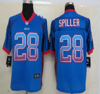 Nike Buffalo Bills #28 C.J. Spiller Drift Fashion Blue Elite Jersey