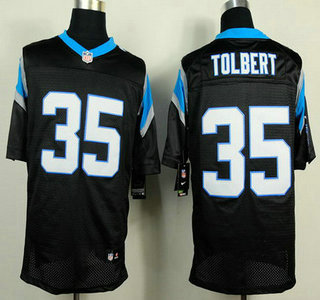 Nike Carolina Panthers #35 Mike Tolbert Black Elite Jersey