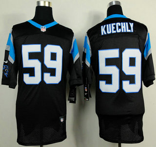 Nike Carolina Panthers #59 Luke Kuechly Black Elite Jersey