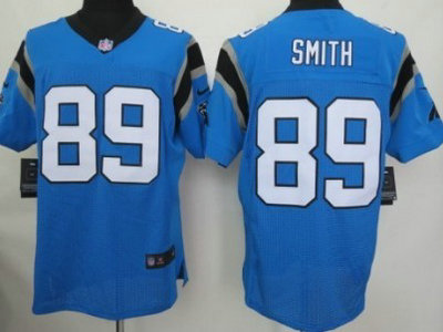 Nike Carolina Panthers 89 Steve Smith Light Blue 2012 Nike NFL Elite Jersey