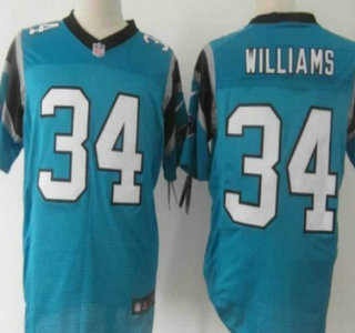 Nike Carolina Panthers 34 DeAngelo Williams Light Blue Elite Jersey