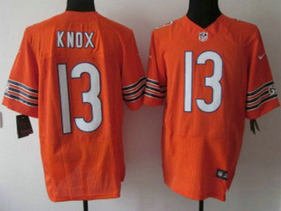 Nike Chicago Bears 13 Johnny Knox Orange 2012 Nike NFL Elite Jersey