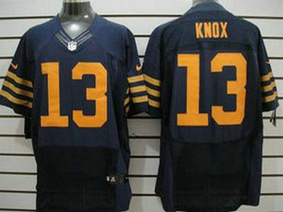 Nike Chicago Bears 13 Johnny Knox Yellow Number 2012 Nike NFL Elite Jerseys