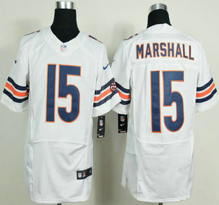 Nike Chicago Bears #15 Brandon Marshall White Elite Jersey