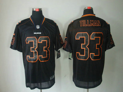 Nike Chicago Bears 33 Charles Tillman Lights Out Black Elite Jerseys