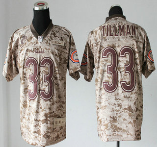 Nike Chicago Bears #33 Charles Tillman US.Mccuu 2013 Camo Elite Jersey
