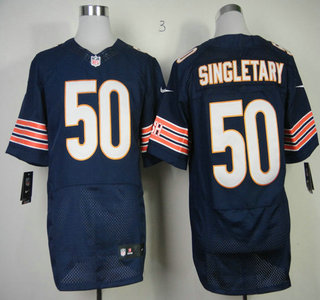 Nike Chicago Bears #50 Mike Singletary Blue Elite Jersey